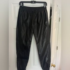 Zara leather joggers